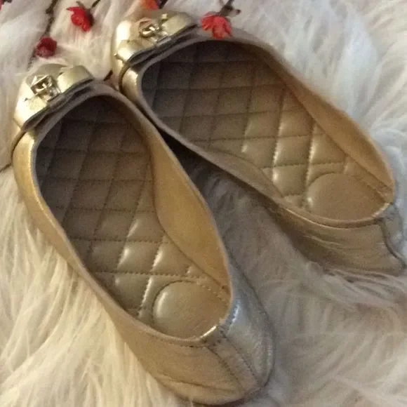 💞MICHAEL Michael KORS 💞golden flats - Picture 5 of 11